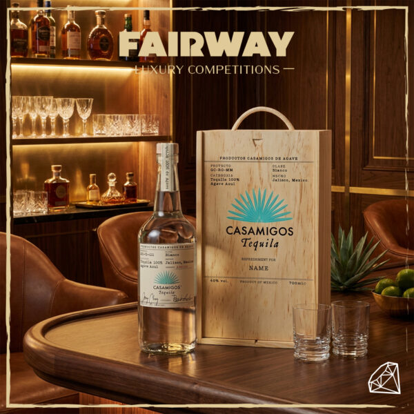 WIN a Personalised Casamigos Blanco Tequila Gift Set with Shot Glasses!