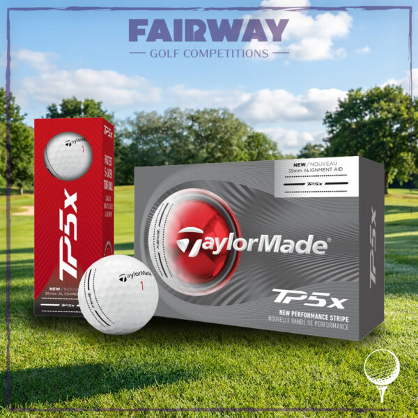WIN 1 Dozen TaylorMade 2026 TP5x Performance Stripe Golf Balls!