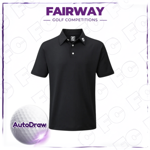 WIN FootJoy Men’s Stretch Pique Solid Colour Golf Polo Shirt – CUSTOMISABLE! – AUTO DRAW