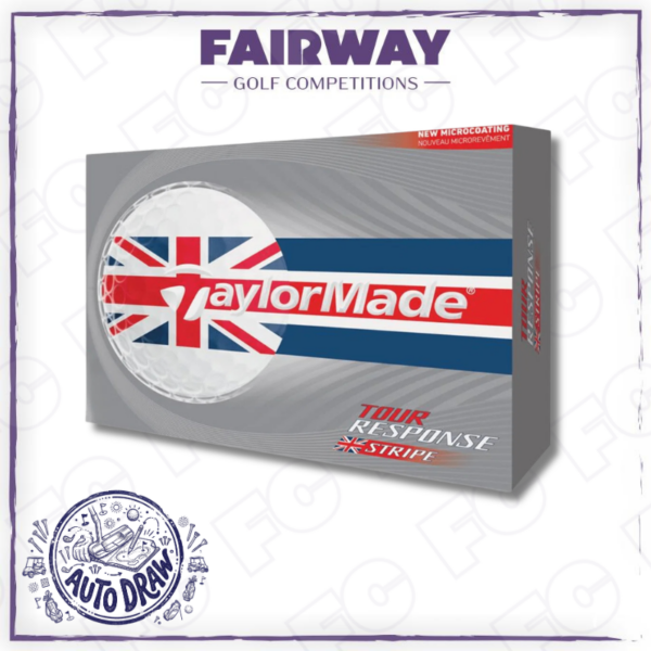 WIN 1 Dozen Limited Edition TaylorMade Tour Response Stripe UK Golf Balls!