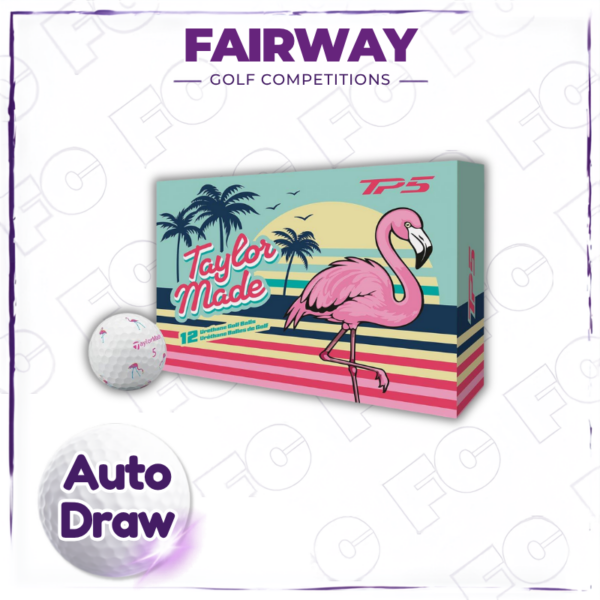 WIN 1 dozen TaylorMade TP5 Flamingo Hot Shot 12 Golf Balls! – AUTO DRAW